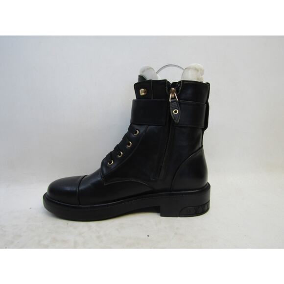 Louis Vuitton Womens Size EUR 41 Black Leather Flat Ranger Ankle Boot - Picture 2 of 11